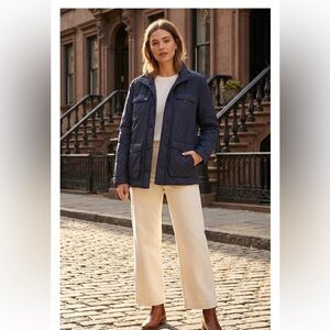 Untuckit Women’s Rodier Navy Lightweight Nylon Jacket Size XL NEW